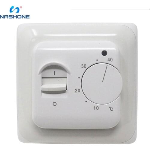 Nashone Thermostat 220v 16A Manual Temperature Controller NTC Sensor Electric Floor Heating Room 16A Thermostat Warm Regulator