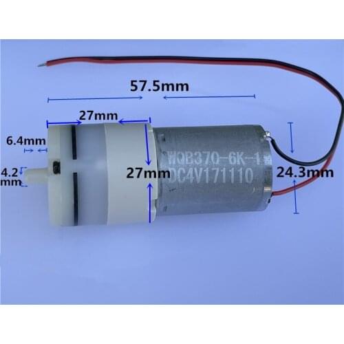 Brand new WQB370 3.7V~6V 370 air pump prifice 4.2mm oxygen booster pump DIY for fishing
