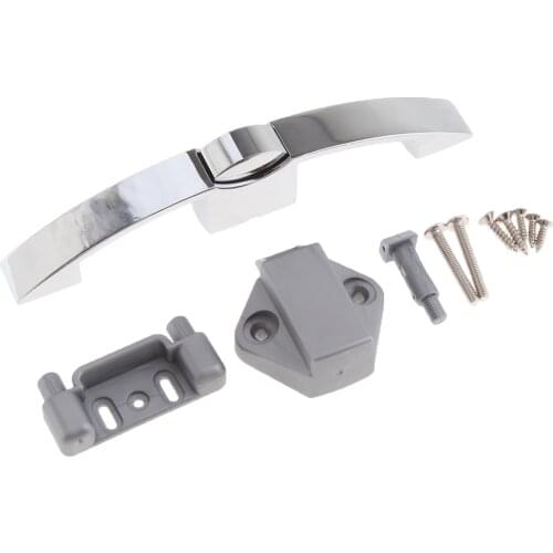 Zinc Alloy Push Button Pull Handle Latch Lock Knob for Door Cabinet RV Yacht