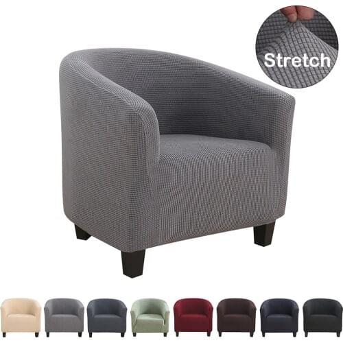 Jacquard Club Chair Slipcover Stretch Armchair Cover Tub Chair Cover Sofa Cover Spandex Couch Covers For Bar Counter Living Room