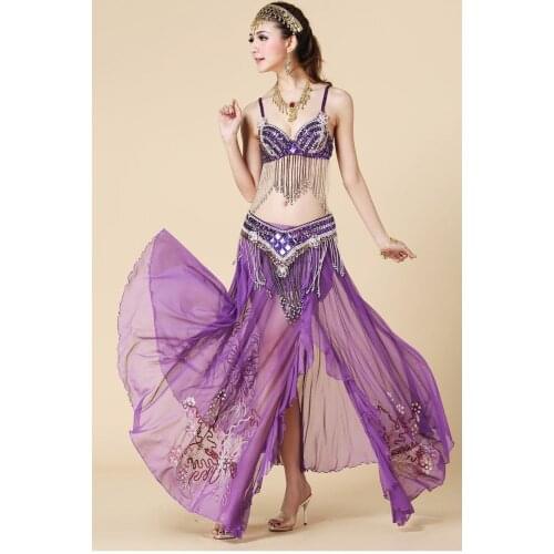 High quality sexy handmade belly dance costume set for women for women Belly Dance Wear Perut tari kostum 9 color