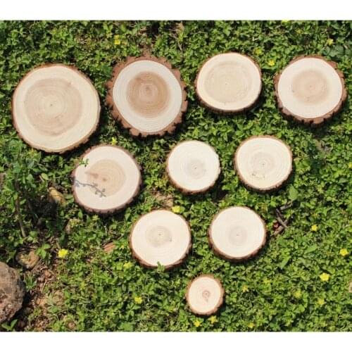 2pcs/set Round Wood DIY Hand-painted Handmade Wood Decoration Wood piles Wooden Coaster