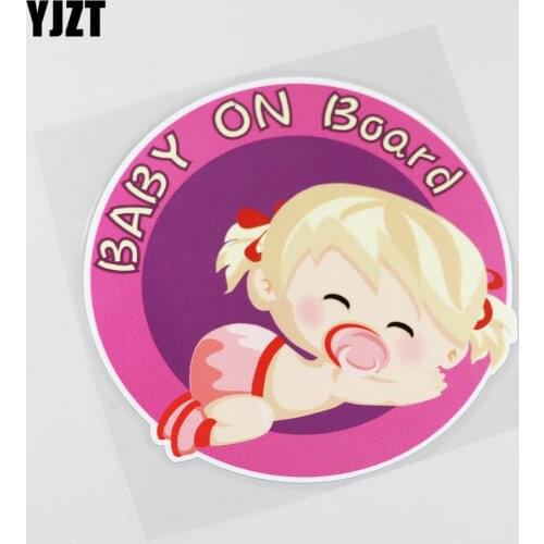 YJZT 14.7CMX14.7CM Baby ON Board Car Sticker Sleeping baby Pvc Decal 13A-0054