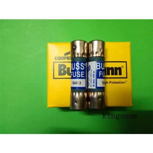 Free shipping 5pcs BAF-3 fuse 10X38 3A BUSSMANN 250V