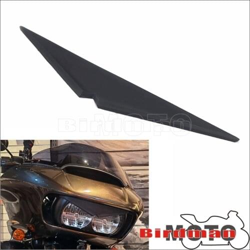 Black Rubber Motorcycle Headlight Eyebrow Eyelid Trims For Harley Road Glide Limited FLTRK FLTRU FLTRXSE FLTRXS FLTRX 2015-2020