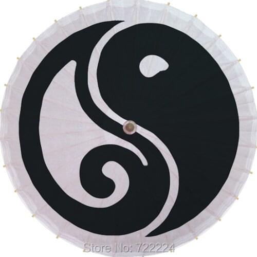 Dia 84cm Chinese Taoist Yin-Yang gossip pattern ink painting picture Waterproof Parasol Decorition Props Oiled Paper Umbrella