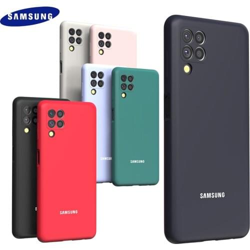 For Samsung Galaxy A22 Case Liquid Silicone Soft-Touch TPU Shell Camera Full Protective Mobile Phones Back Cover A 22 4G 5G