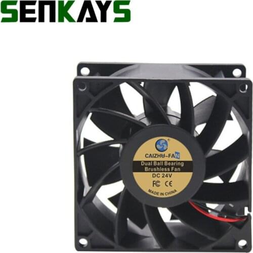 Dual Ball Bearing 90MM 9cm 9038 9238 Big Wind Fan 90x90x38mm DC24V Computer Case Cooling Fan 2pin