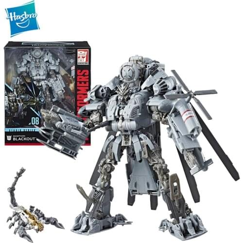 Original Hasbro Transformers Studio Series08 Leader Class Movie 1 Decepticon Blackout Action Figure Model Toys for Children