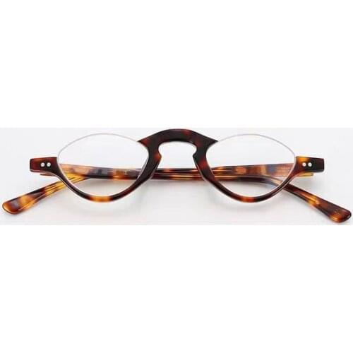 Half-rim Round Glasses Frame Men Women Anti-blue light Reading Glasses