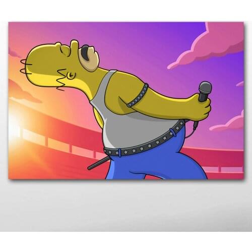 Bohemian Rhapsody Cartoon Wall Art Posters Canvas Prints Artwork paintings for Living Room Decor