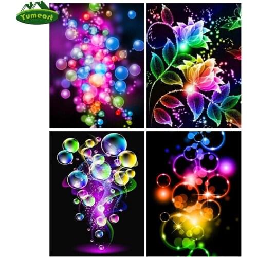 Paint With Diamond Painting by Number Bubbles Scenic 5D Diamond Cross Stitch Embroidery Rhinestone Picture Decorations For Home
