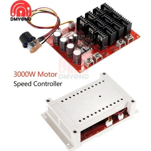 DC 10-50V 60A 3000W Motor Speed Controller Voltage Regulator Dimming Dimmers Electronic Speed Regulation Module 12V 24V 36V