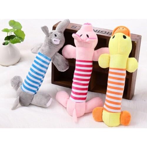Creative Cartoon Pet Plush Toy Dog Dragging Chewing Noise Toy Bite Resistant Cute Animal Doll Pet Dog Supplies dog accessories