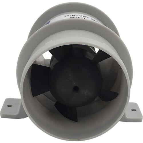 Marine 12V Quiet Blower Water Resistant High Air Flow - 3 inch Diameter