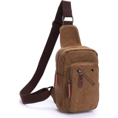 Chest diagonal bag Lightweight small fashion wear-resistant tool bag Multifunctional canvas bag Outdoor travel sports bag