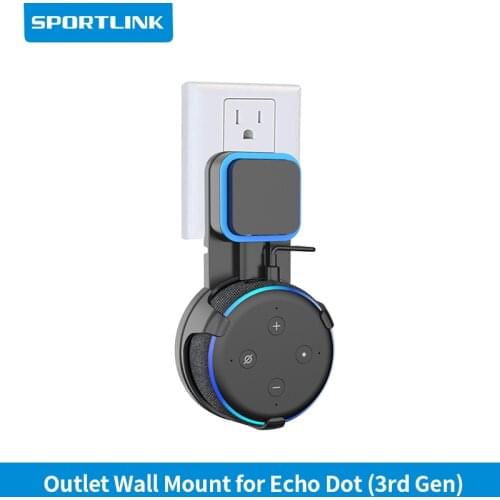 Outlet Wall Mount Hanger Holder Stand For Amazon Alexa Echo Dot 3rd Generation Space Saving Stand Bracket Assistants Accessories