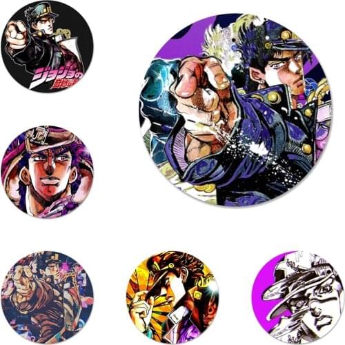 New Arrival anime JOJO BIZARR ADVENTUR Badge Brooch Pin Accessories For Clothes Backpack Decoration gift