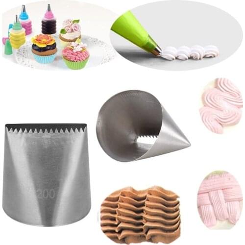 Extra Large Stainless Steel Nozzle Icing Piping Nozzles Cream Cake Decorating Pastry Tip Fondant Cake Tools Baking Accessoire