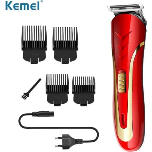 KEMEI Professional Hair Clipper Carbon Steel Blade Rechargeable Electric Cordless Mini Hair Trimmer Hair Beard Cutting Machine