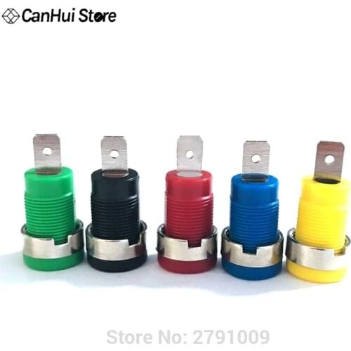 5 Pcs 4mm Banana Plugs Female Jack Socket Plug Wire Connector 5 Colors Each 1pcs Multimeter Socket Banana head Female