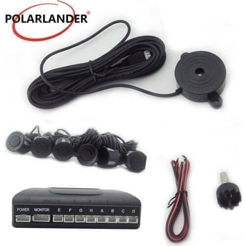 Indicator Probe 12V Radar Detector System Kit BEBE sound Alarm Monitor Auto Reverse Car Parking Sensor 6 Sensors