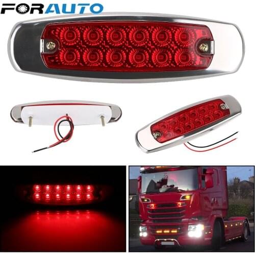Heavy Truck Side Lamp Fish Shape Marker 12-24V 12 LED Rear Lights Warning Light Signal Light