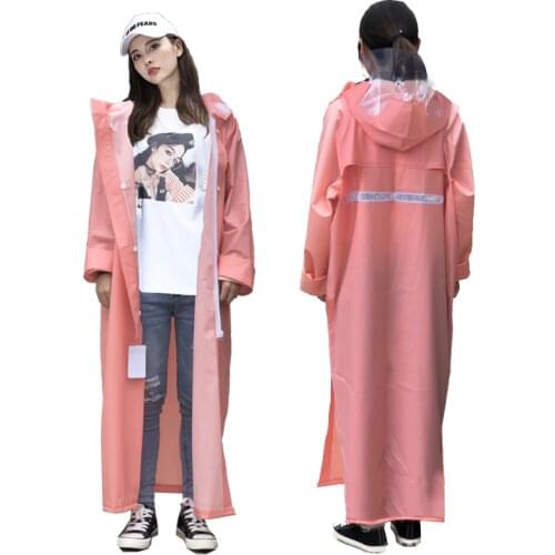 Women Waterproof Rainwear Fashion Reusable Breathable Windbreaker Hiking Impermeable Wet Weather Gear Yagmurluk Rain Gear EB50YY