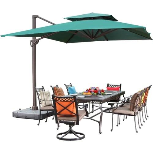 Sunshine Outdoor Umbrella Courtyard Umbrella Large Garden Terrace Oversized Outdoor Sun Umbrella Roman Umbrella Square