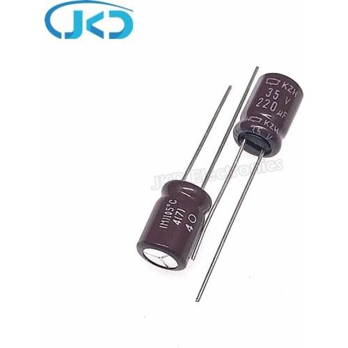 10pcs 220uF 35V Japan NCC KZH Series 8*11.5mm Low ESR Long Life 35V220uF Aluminum Electrolytic Capacitor