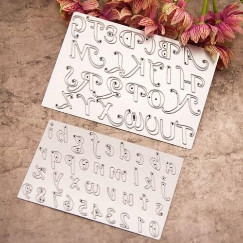 2Pcs / set Making Paper Card Tools Wedding Party Decor Number and Alphabet Stencils Nice Gift Cutting Dies DIY Scrapbook Metal