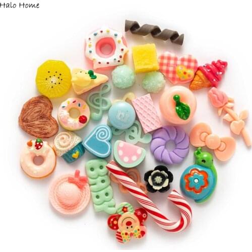 30pcs Flatback Resin Blind Box Cabochons Handmade Scrapbook Crafts Headswear Accessories Apparel Jewelry Phone Case Decor