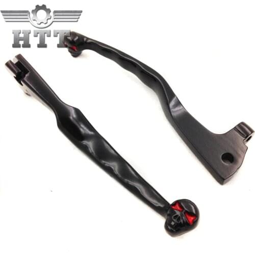 Aftermarket free shipping motorcycle parts Brake Clutch Skull Lever for Yamaha XV250 XV535 XV700 XV750 XV1000 XV1100 Black