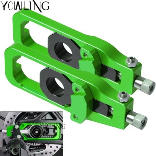 Motorcycle Accessories Motorbike Chain Adjusters Tensioner Catena w/Spool Rear Axle Adjuster For 2017 2018 Kawasaki Z900