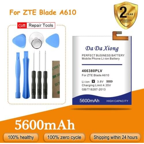 Free shipping 5600mAh 466380PLV Battery for ZTE Blade A610 A610C A610T BA610C BA610T Replacement batteria + free tools