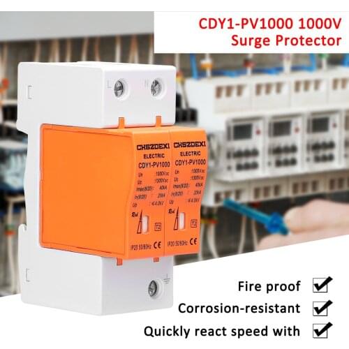 CDY1-PV1000 1000V Surge Protector Protective Low Voltage Arrester Device Protecting Equipment