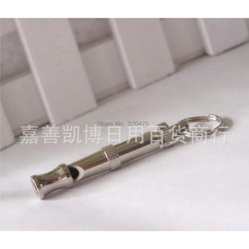 By dhl or ems 1000 pieces Stainless steel Puppy Dog Whistle Key chain Pet Dog Training Adjustable Sound products
