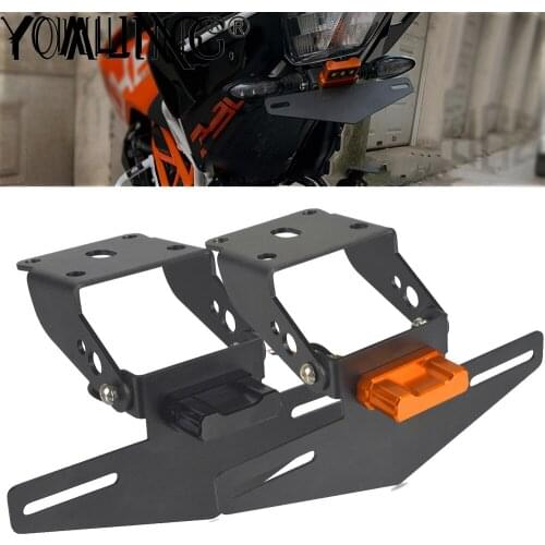 For 125 250 390390 2017 2018 2019 2020 2021 Motorcycle Rear License Plate Tail Frame Holder Bracket with LED Light