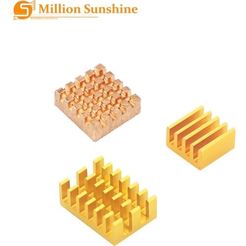 For Raspberry Pi 4B Heat Sink 3pcs Cooper Aluminum Heatsink Radiator Cooling kit RPI142