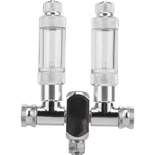 Double Head Aquarium CO2 Regulator Magnetic Solenoid Kit Check Valve Aquatic Plant Accessories CO2 Control System Supplies