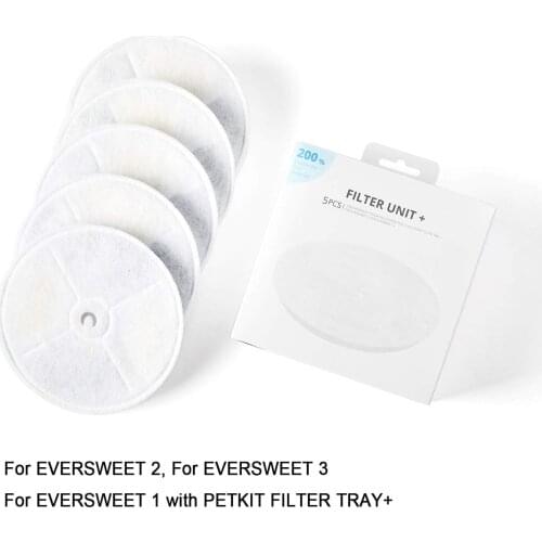 PETKIT Filter Units for EVERSWEET 2 and EVERSWEET 3 Water Fountain, Replacement Filters (5 Pcs), Cleaning Kit pet supplies