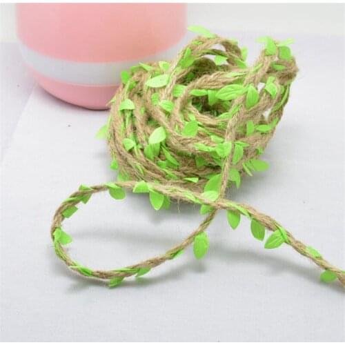 10m Artificial Leaves Ropes Manual DIY Art Vine Home Wall Decoration Fasteners & Hooks Photo Album Flower Pot Weave Hot E12012