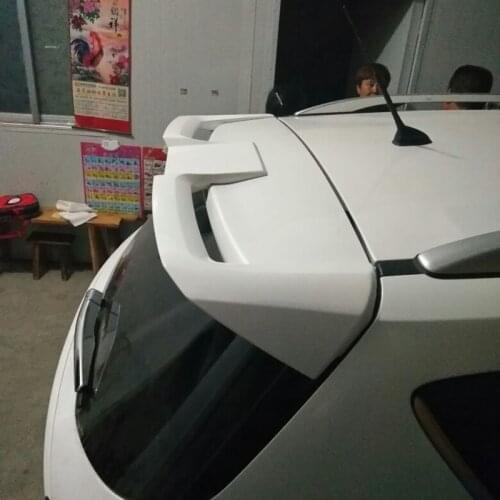 Use For Ford Escape Kuga St 2013-2017 Spoiler ABS Plastic Forging Carbon Fiber Look Rear Trunk Wing Car Body Kit Accessories