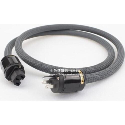 HIFI Audio Power Cable Power Amplifier Cord with US AU EU Plug AC Cable Line AMP CD Wire 24K Gold Plated