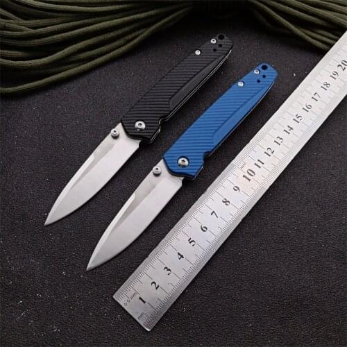 Outdoor Pocket Bm485 Folding Knife, D2 blade fiber Nylon Handle Edc Tool for Survival Hunting Camping Tactical Fruit