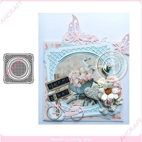 Square Background Frame Metal Cutting Dies for DIY Scrapbooking Photo Album Decorative Embossing Paper Card Crafts Die 2021