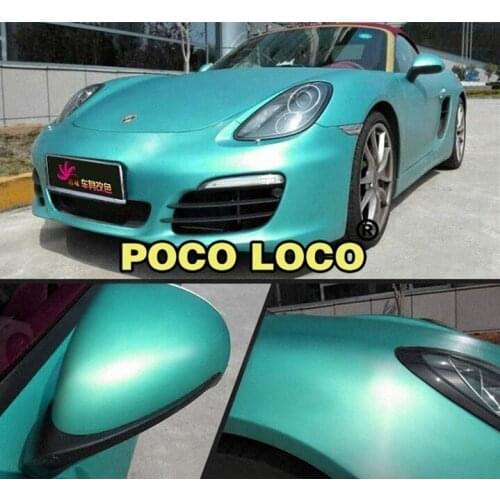 Matte Frosty Tiffany Blue Metallic Vinyl CAR WRAP Film Small Sheet Metal Sticker For Hoods Roofs Trunk Lids Bumpers Door Panels