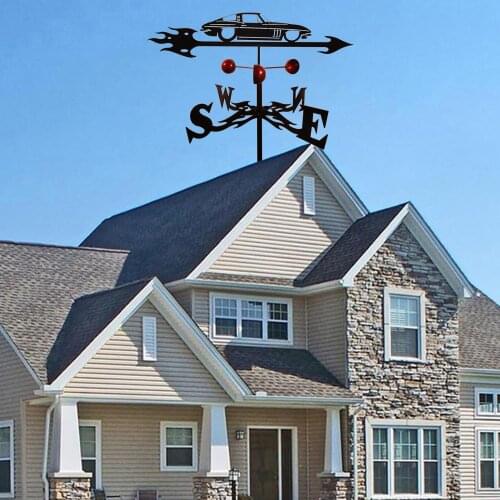 Metal Decorative Weathervane Weatherproof House Roof Vehicle Car Shape Wind Vane Weather Van Farm Garden Decoration