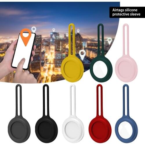 Soft Case For Apple Airtag Keychains Pendant For Apple Airtag Silicone Protective Sleeve Cover Keychain Anti-lost