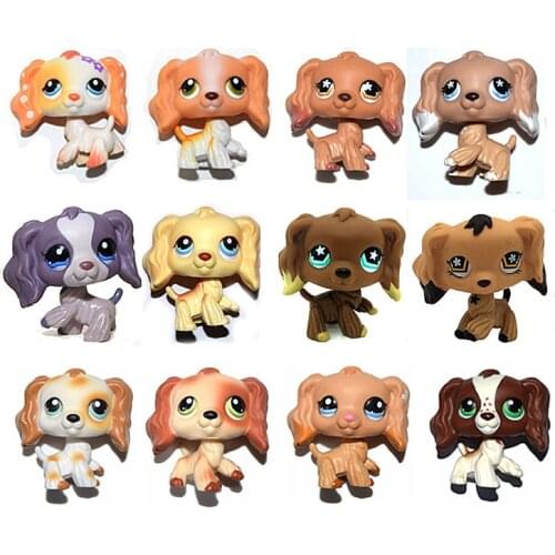 Lot of 4 Random Pet Shop Spaniel Cocker Puppy Dog Loose Figure Toy Doll Set